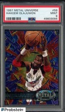 1997 Metal Universe #59 Hakeem Olajuwon Houston Rockets HOF PSA 9 MINT