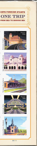 US SCOTT #5758-5762 HISTORIC RAILROAD STATIONS OF THE USA PN# FOREVER STAMPS SET - Picture 2 of 2
