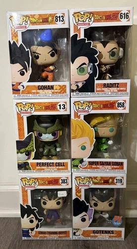 Funko Pop! Dragon Ball Z Lot of 6 Gotenks, Gohan, Perfect Cell, Raditz…