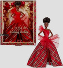 2024 HOLIDAY AFRICAN AMERICAN BARBIE WITH PLAID GOWN MINT NRFB HRM66 W/SHIPPER — photo 1