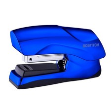 Metallic Blue Flat Clinch Stapler No Jam Technology 40 Sheet Capacity