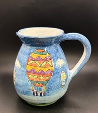 Mesa International Water Pitcher with Easter Egg Hot Air Balloons Bunny Rabbits