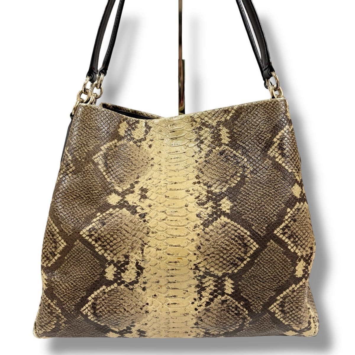 Excellent condition COACH python pattern snake em… - image 6