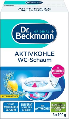 Dr. Beckmann Aktivkohle Wc-Schaum, Selbstaktivierender Schaum 3x 100 g