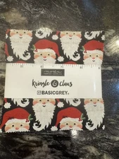 Moda Basicgrey Kringle & Claus Charm pack quilting cotton