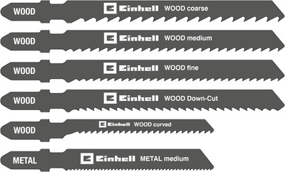 Original Einhell 10-Tlg. Stichsägeblatt-Set (Stichsägen-Zubehör, T-Schaft, Für H