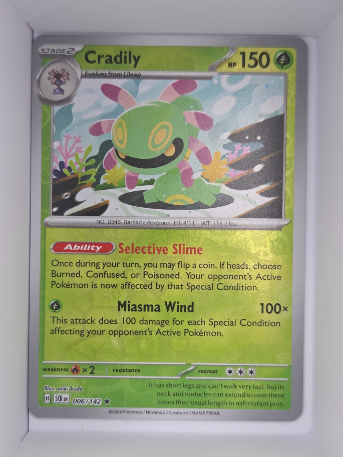 Pokemon TCG Cradily 006/142 Stellar Crown Reverse Holo Near Mint
