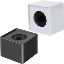 2 Pieces Portable Square Cube Shaped Interview 7x7x5.2 cm, Black and White
