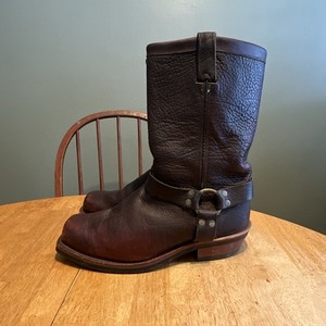 Vintage Chippewa Briar Bison Brown Leather  Biker Harness Boot Size US 9.5 D Brown Chippewa Boots - Etsy main image 3