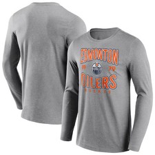 Edmonton Oilers Wave Off Long Sleeve T-Shirt - Sports Grey - Mens