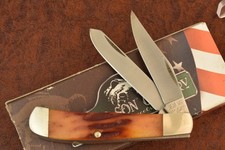 bear-mgc-made-in-usa-amber-red-stag-bone-bonestag-tiny-trapper-knife-nice-35141