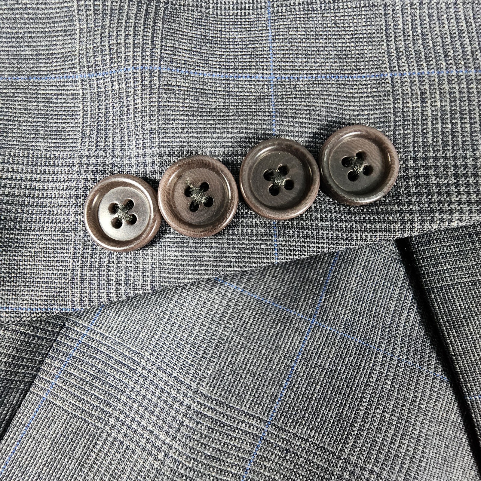 Brooks Bothers Men’s 346 Stretch Blazer 44R Wool Gray Glen Plaid Sport Coat thumbnail 3