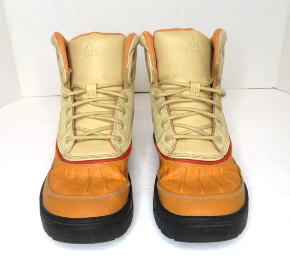 Nike Woodside 2 High ACG Boots Youth 5Y 524872-201 Sesame (Tan)/Curry (Orange) - Image 3 of 4