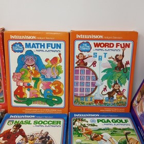 Lot Of 16 Intellivision Games With Boxes (Some Have Manuals & Overlays)