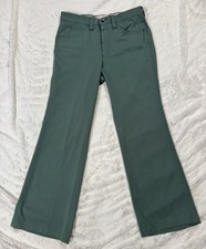 Vintage Levi  s Panatela 70s Polyester Disco Pants Sage Green Mens 30x30