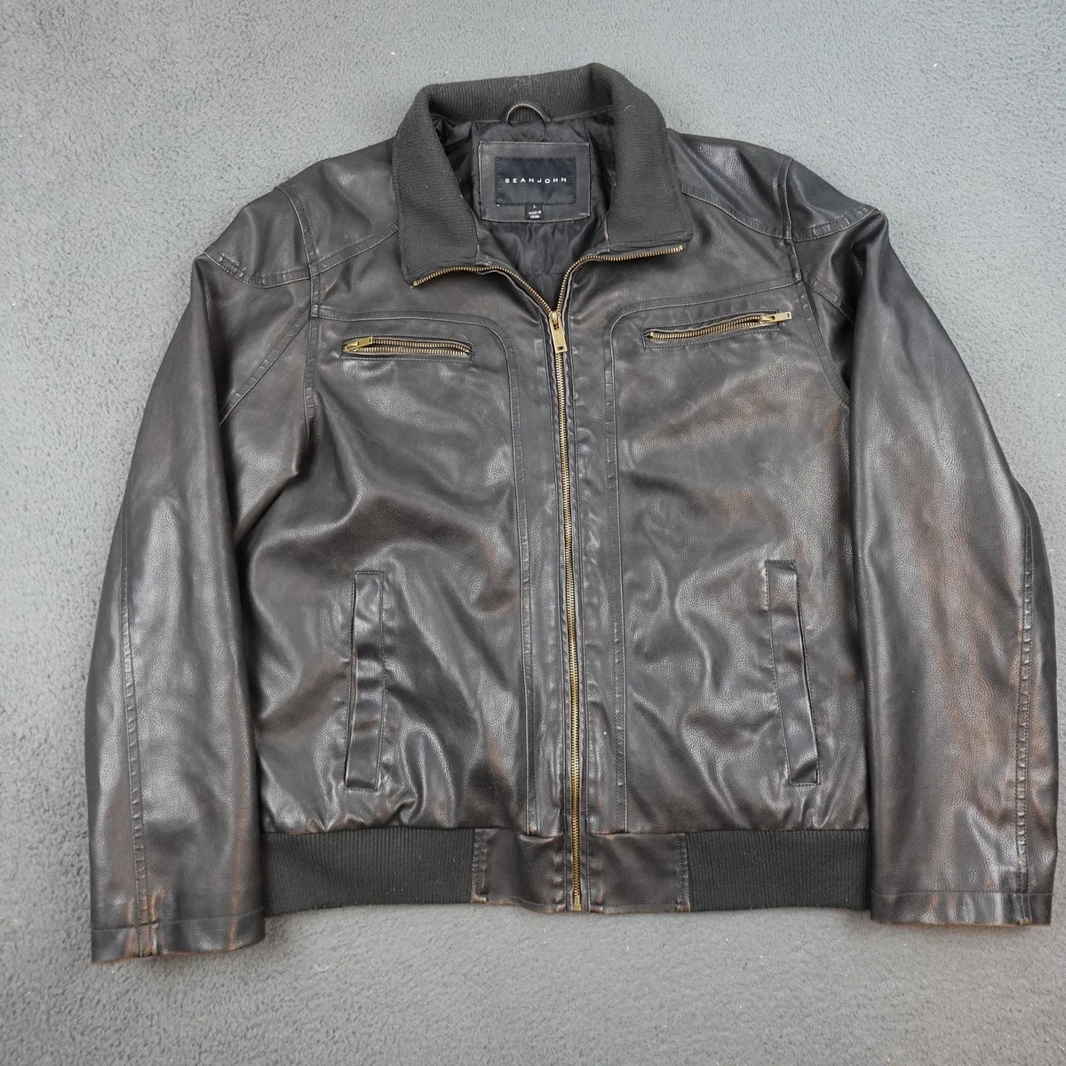 Sean John Faux Leather Outer Shell Coats, Jackets & Vests for Men