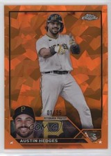 2023 Topps Chrome Sapphire Edition Orange 1/25 Austin Hedges #385 0q0m