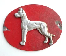 Vintage Great Dane Truck Trailer Cast Metal Emblem 10.5 OEM Original Embossed