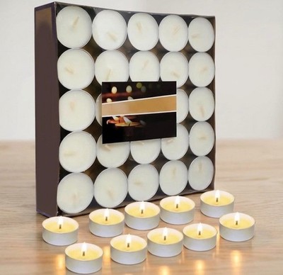 25 Premium Tea Lights - Romantic Warm Glow - Best Value Deal for Home Decor