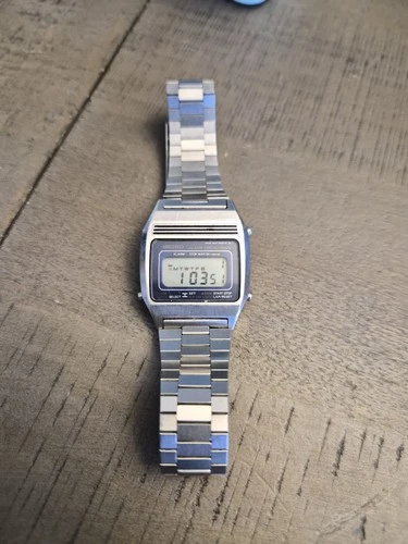 Vintage Seiko Digital Alarm Chronograph A639-5000 Men's Watch Stainless Steel