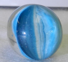 20487m Unknown Maker Interesting Looking Cat's Eye Marble .70 In Near Mint
