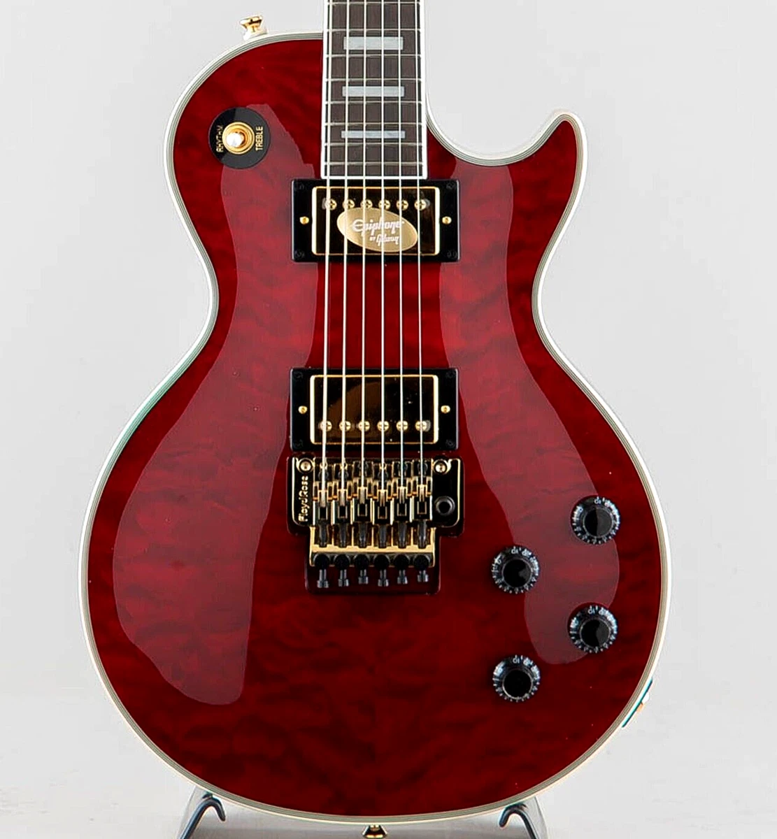 Epiphone Alex Lifeson Les Paul Custom Axcess Quilt Ruby Electric