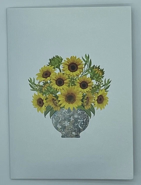 Girasol 3D Tarjeta Pop Up Día de la Madre Flores Primavera Amor Amistad Aniversario Foto 4 de 4