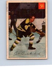 VINTAGE HOCKEY CARD PARKHURST 1954 Bill Quackenbush  BOSTON BRUINS  NO1078