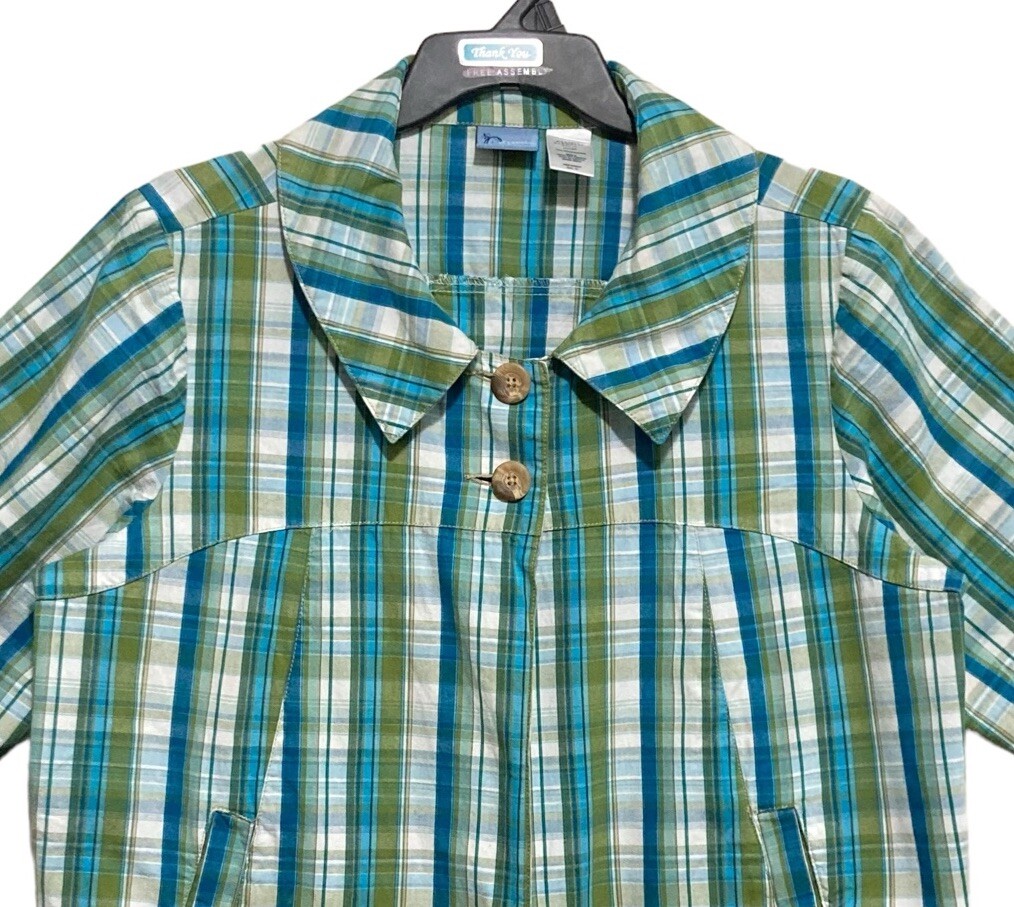 Classic Elements Jacket Women's Size 16W Blue Gre… - image 2