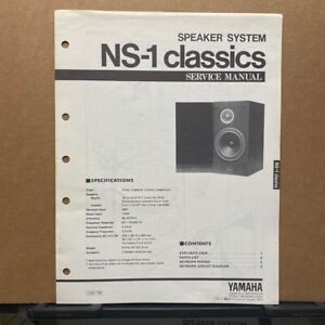 Original Yamaha Service Manual for NS Model Speakers ~ Select One | eBay