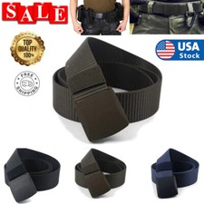 Tactical Belt Military Nylon Belt Outdoor Camping Canvas Net with Plastic Buckle