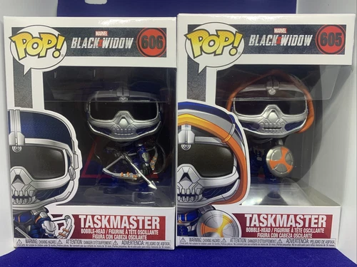 Funko Pop Marvel Black Widow Taskmaster Pop# 605 & Pop# 606 New (Set of 2 Units)