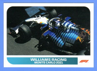 2021 TOPPS Official F1 Sticker Formula 1 #115 Williams Racing - 2021 Monte Carlo
