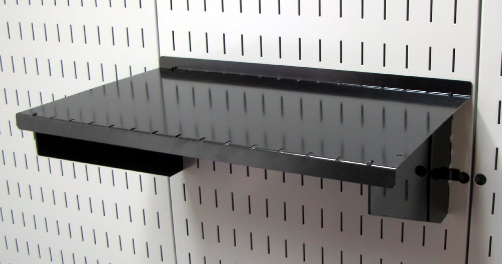 Wall Control (nero ASM-SH-1609 B 23 cm di profondità ripiano pannello (S2w)