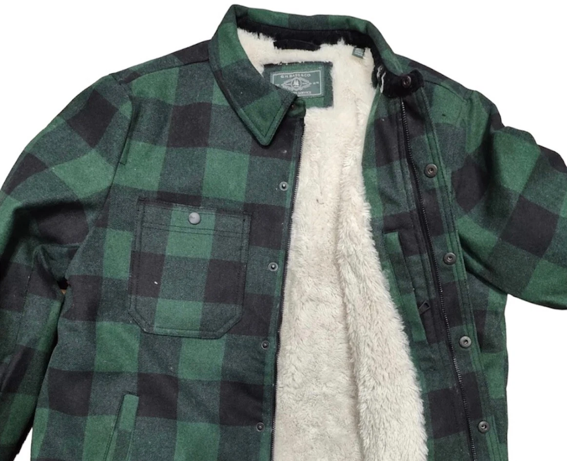 GH Bass & Co Wool Blended Lined Jacket, GREEN, 3XL - product detail image 2