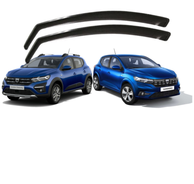 Deflettori D'Aria Anteriori Per Dacia Sandero E Stepway (5 Porte) – Dal 2021, Kit Da 2