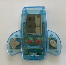 Pocket Game Player Handheld Game Clear Blue Plastic