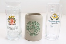 Bierkrug Bierglas Seidla Steinkrug Humpen 0,5l H&ouml;nig Kundm&uuml;ller Wichert Set