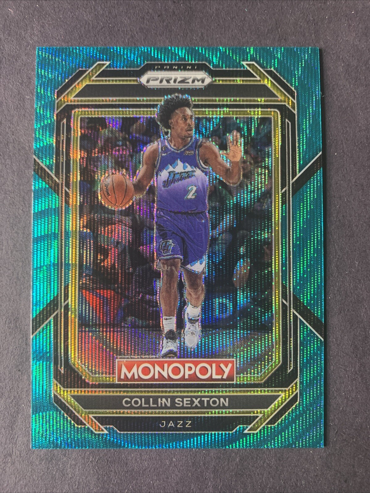 Collin Sexton 2022-23 Panini Prizm Monopoly Basketball Teal Wave Prizm #85