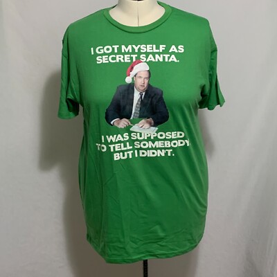 Ugly Christmas Tee Shirt The Office Got Myself Secret Santa Kevin