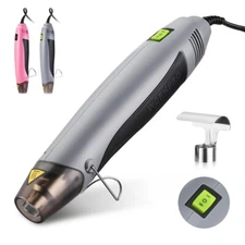 WORKPRO 400W Mini Heat Gun Hot Air Gun Nozzle Dual Temp Setting 5.9ft Long Cable