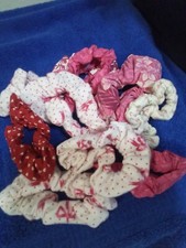 Handmade ponytail holders scrunchies 10 pack random colors patterns