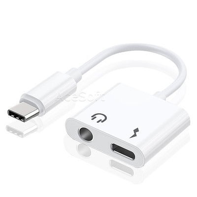 USB C to 3.5mm Adapter AUX & DAC Date Cable f Samsung Galaxy S20 Ultra SM-G988U