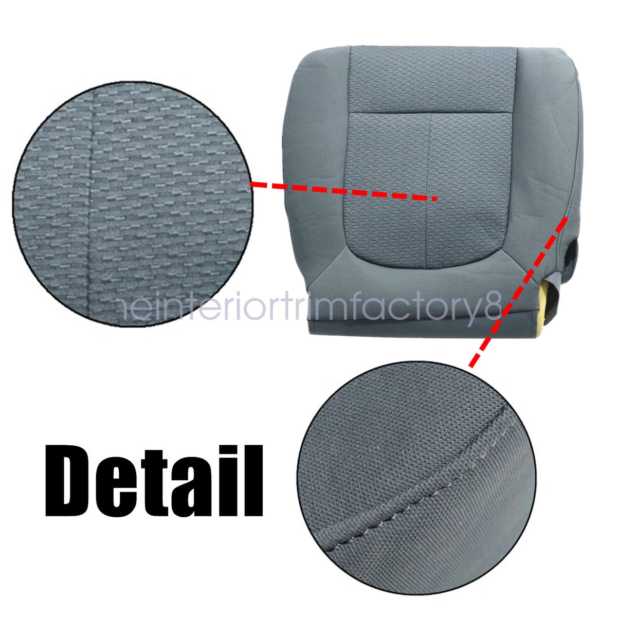 AOUTTUOA Driver Side Bottom Perforated Cloth Seat Cover Adobe Tan