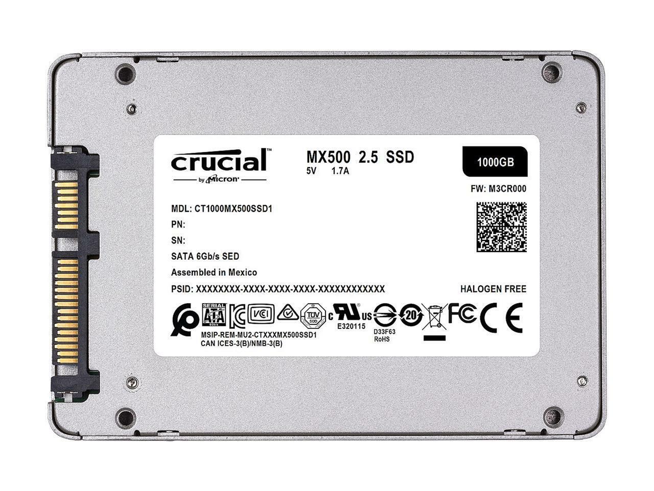 Crucial MX500 1TB 3D NAND SATA 2.5 Inch Internal Solid State CT1000MX500SSD1 