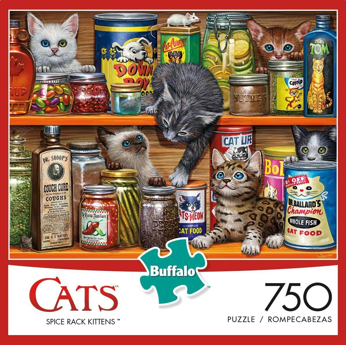 Buffalo Games Cats Spice Rack Kittens 750 Piece Jigsaw Puzzle 