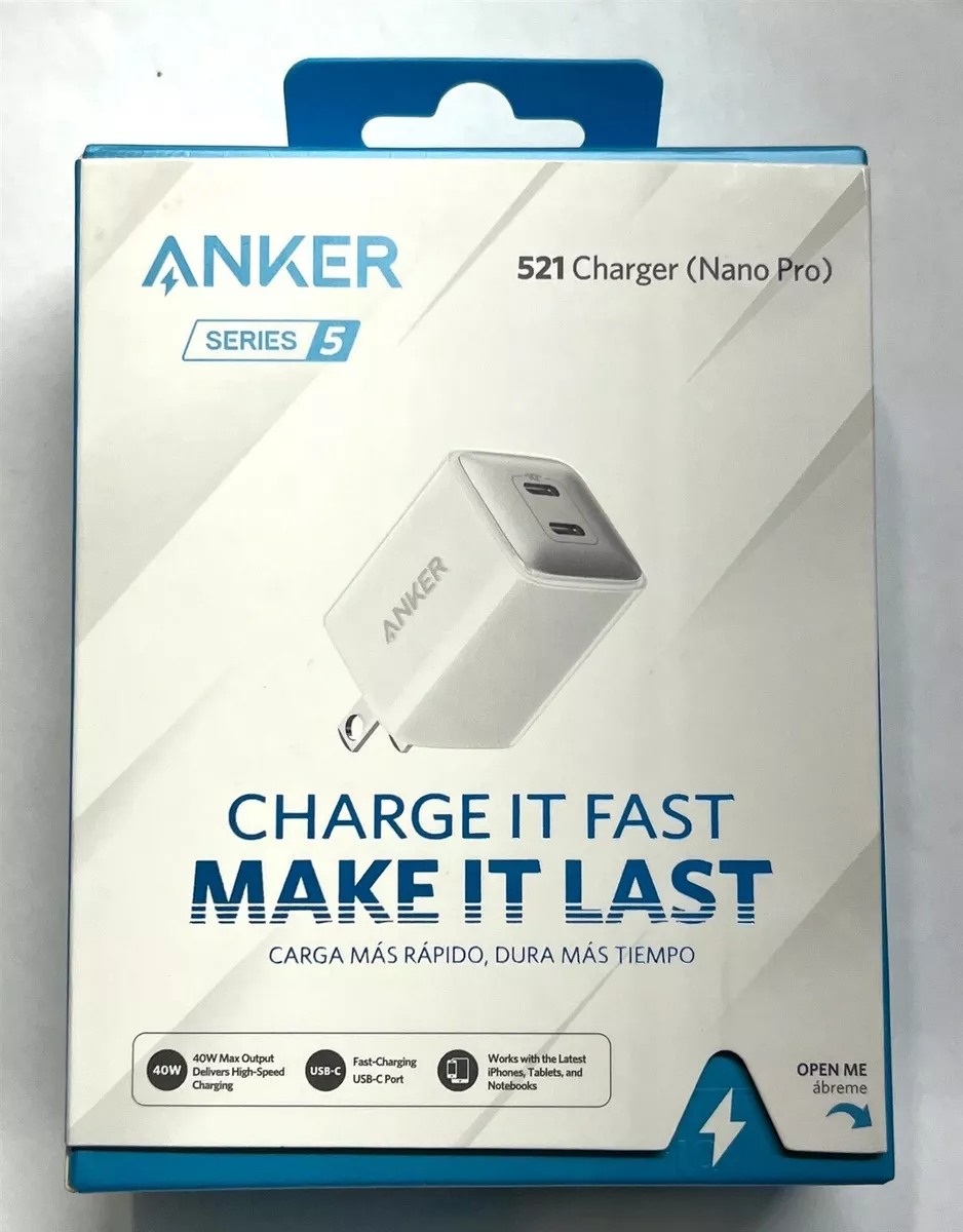 Anker - Powerport III Nano Pro Duo 40W Fast Wall Charger (2x 20W