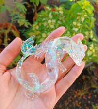 Holographic Resin Dragon Statue Dragon Figurine Water Dragon Gift for Her TTRPG