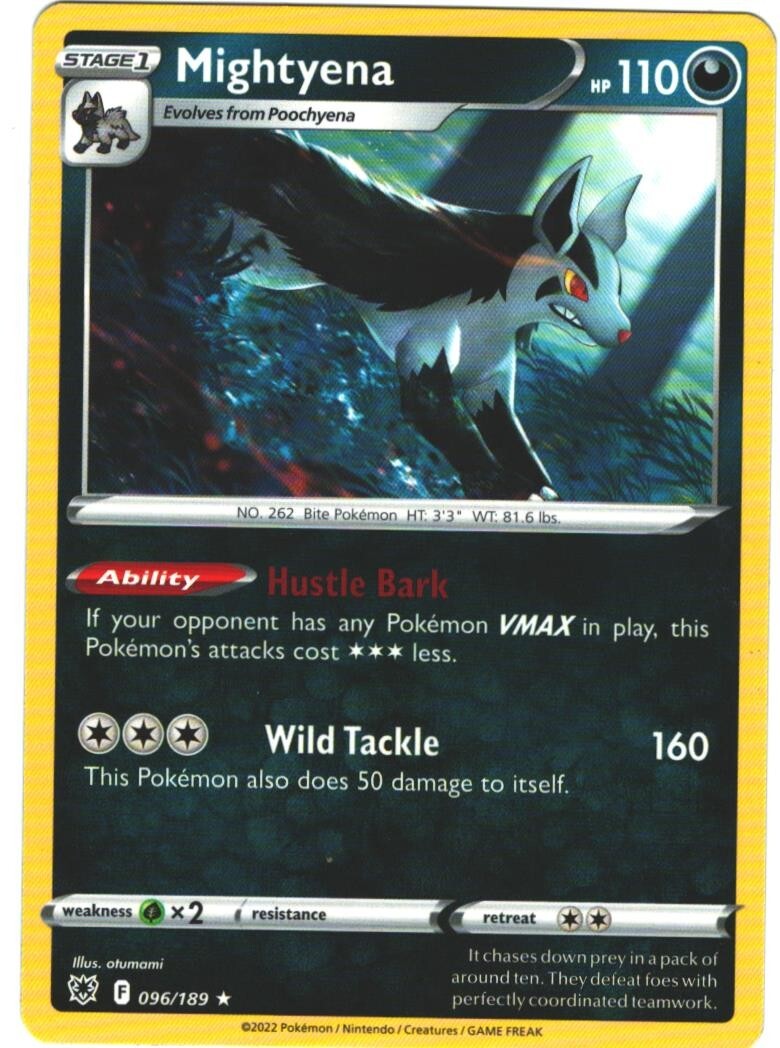 Mightyena 96/189 Astral Radiance Regular Rare Pokemon Card TCG 096/189 Pokémon