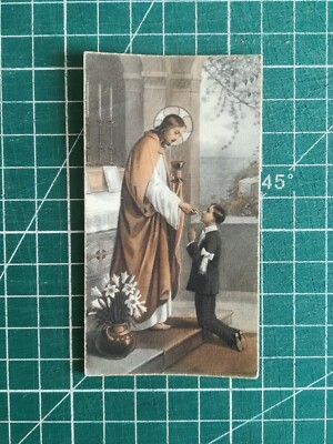 xf024 pious image - 1935 communion souvenir Jean Burdin